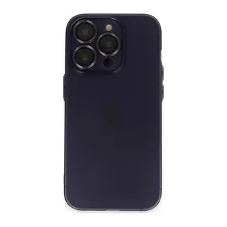 İphone 14 Pro Max Kılıf Luko Lens Silikon - Derin Mor