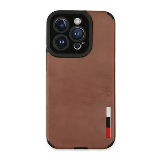 İphone 14 Pro Max Kılıf Loop Deri Silikon - Kahverengi