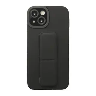 İphone 14 Plus Kılıf Mega Standlı Silikon - Siyah