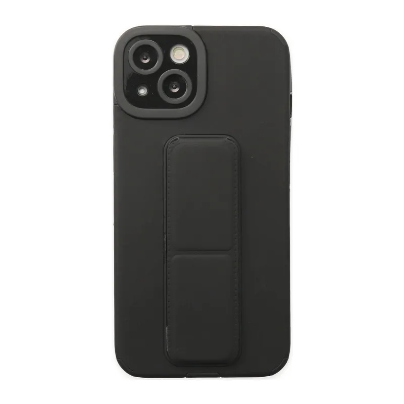 İphone 14 Plus Kılıf Mega Standlı Silikon - Siyah