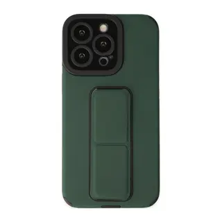 İphone 14 Pro Kılıf Mega Standlı Silikon - Yeşil