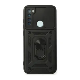 Xiaomi Redmi Note 8 Kılıf Pars Lens Yüzüklü Silikon - Siyah