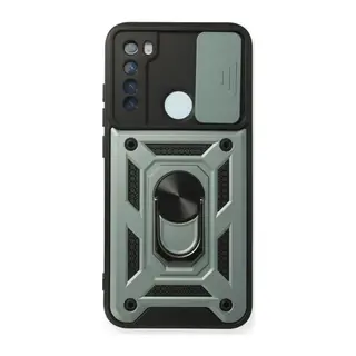 Xiaomi Redmi Note 8 Kılıf Pars Lens Yüzüklü Silikon - Yeşil