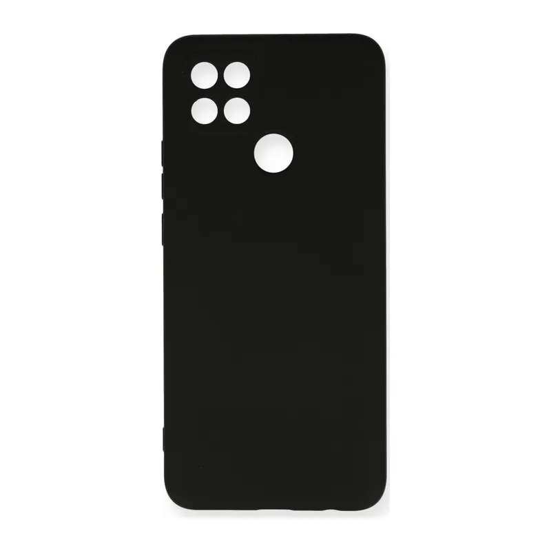 Oppo A15 Kılıf Nano İçi Kadife Silikon - Siyah