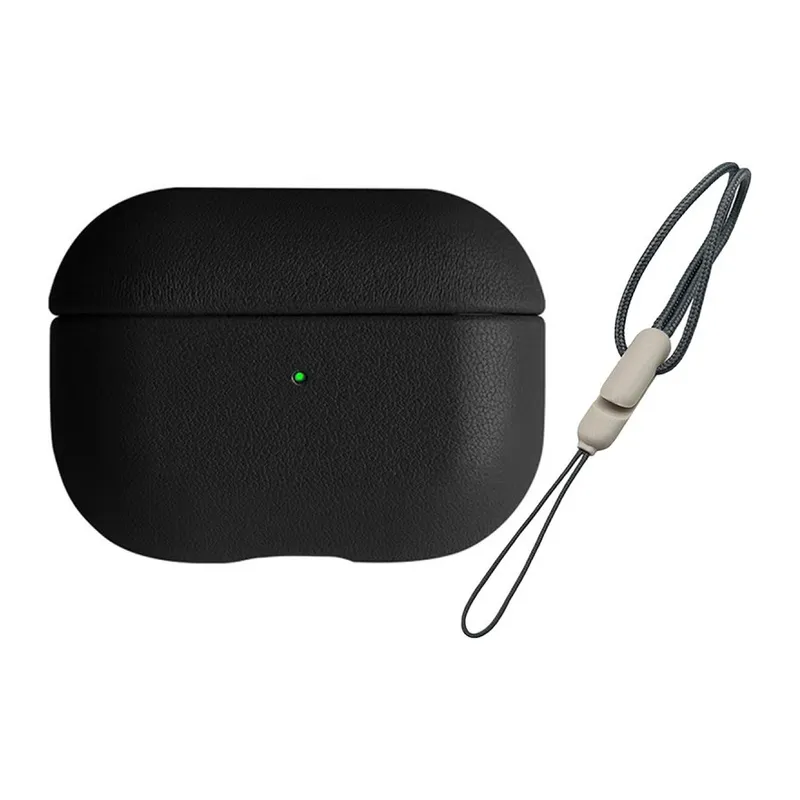 Airpods 3 (3.nesil) 405 Deri Kılıf - Siyah