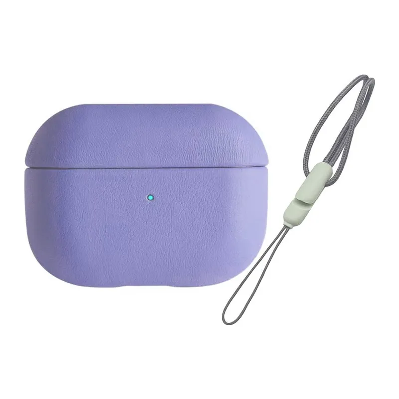 Airpods 3 (3.nesil) 405 Deri Kılıf - Lila