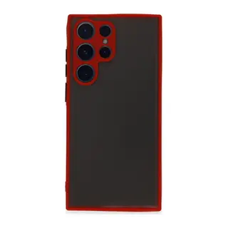 Galaxy S22 Ultra Kılıf Montreal Silikon Kapak - Kırmızı