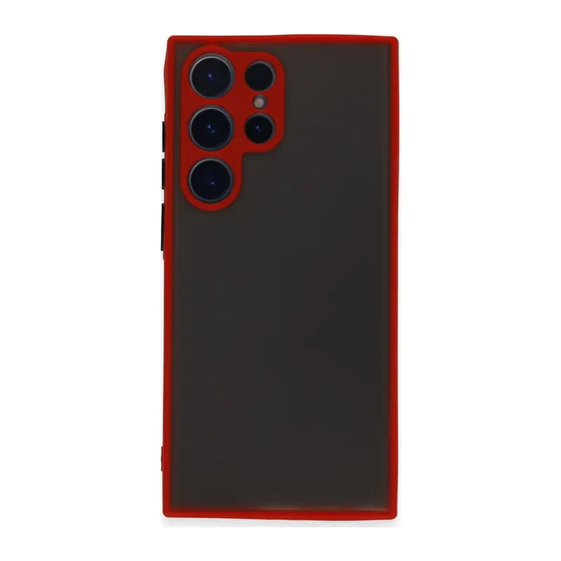 Galaxy S22 Ultra Kılıf Montreal Silikon Kapak - Kırmızı