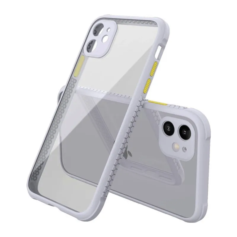 İphone 12 Mini Kılıf Miami Şeffaf Silikon - Lila