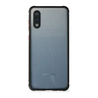Galaxy A02 Kılıf Miami Şeffaf Silikon - Siyah