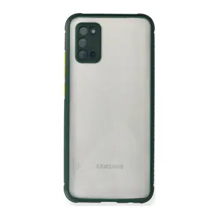 Galaxy A02s Kılıf Miami Şeffaf Silikon - Koyu Yeşil