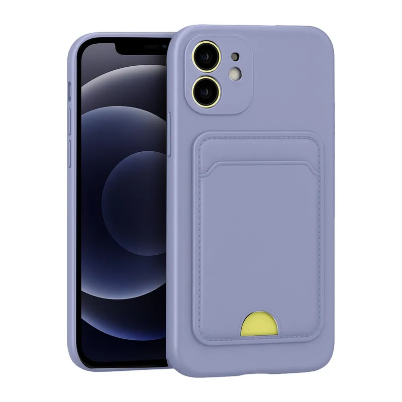 İphone 11 Kılıf Kelvin Kartvizitli Silikon - Lila