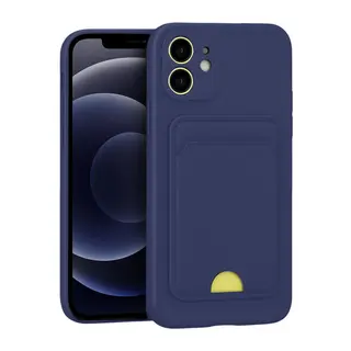 İphone 11 Kılıf Kelvin Kartvizitli Silikon - Lacivert