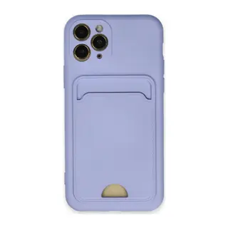 İphone 11 Pro Kılıf Kelvin Kartvizitli Silikon - Lila