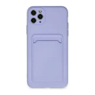 İphone 11 Pro Max Kılıf Kelvin Kartvizitli Silikon - Lila