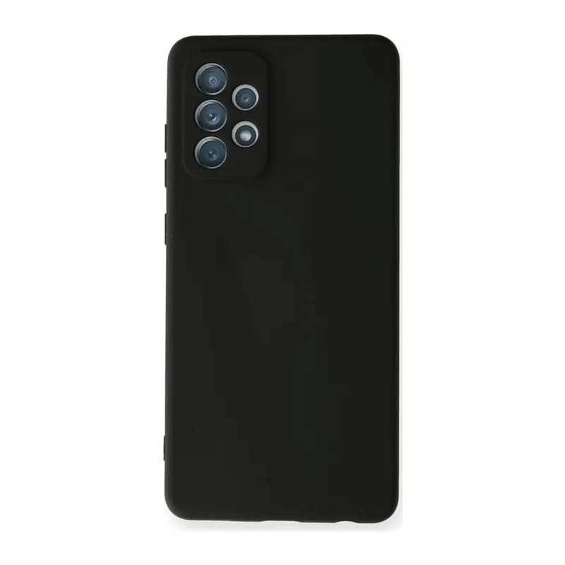 Galaxy A72 Kılıf Nano İçi Kadife Silikon - Siyah