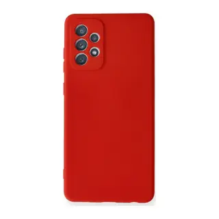 Galaxy A72 Kılıf Nano İçi Kadife Silikon - Kırmızı