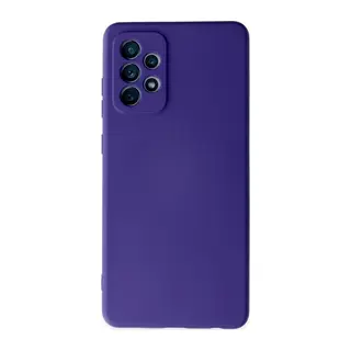 Galaxy A72 Kılıf Nano İçi Kadife Silikon - Mor