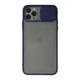 İphone 11 Pro Kılıf Palm Buzlu Kamera Sürgülü Silikon - Lacivert