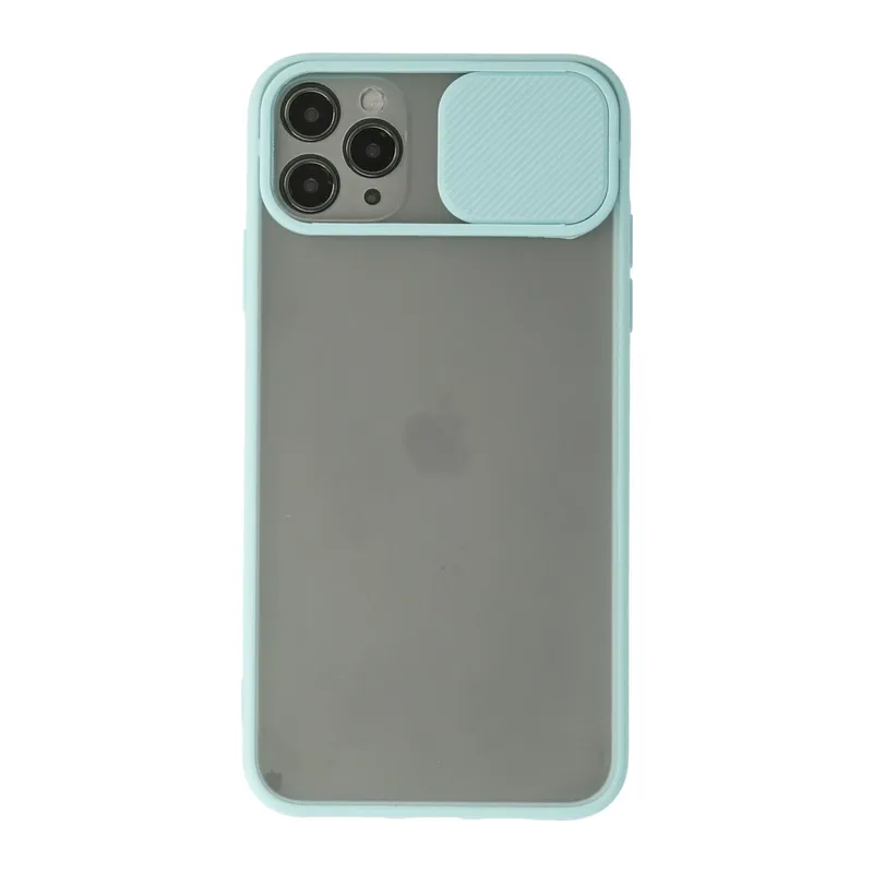 İphone 11 Pro Kılıf Palm Buzlu Kamera Sürgülü Silikon - Turkuaz