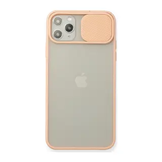 İphone 11 Pro Max Kılıf Palm Buzlu Kamera Sürgülü Silikon - Pembe