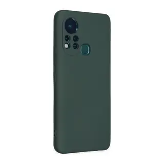 İnfinix Hot 11s Kılıf Nano İçi Kadife Silikon - Koyu Yeşil
