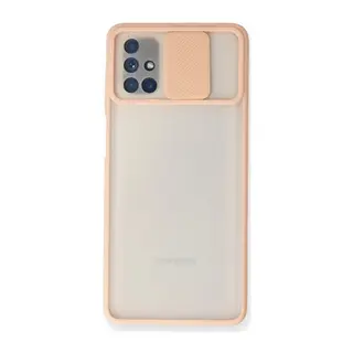 Galaxy M51 Kılıf Palm Buzlu Kamera Sürgülü Silikon - Pembe