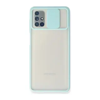 Galaxy M51 Kılıf Palm Buzlu Kamera Sürgülü Silikon - Turkuaz