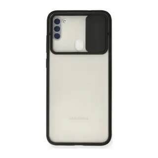 Galaxy A11 Kılıf Palm Buzlu Kamera Sürgülü Silikon - Siyah
