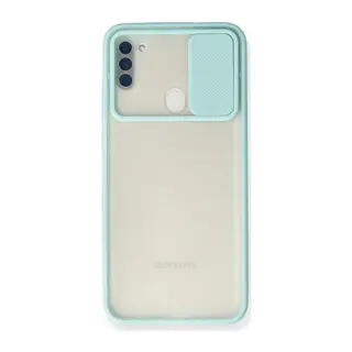 Galaxy A11 Kılıf Palm Buzlu Kamera Sürgülü Silikon - Turkuaz