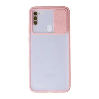 Galaxy A11 Kılıf Palm Buzlu Kamera Sürgülü Silikon - Pembe