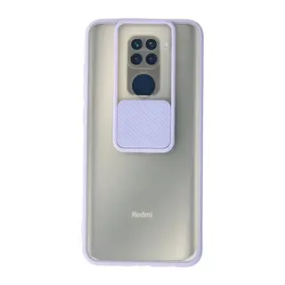Xiaomi Redmi Note 9 Kılıf Palm Buzlu Kamera Sürgülü Silikon - Lila