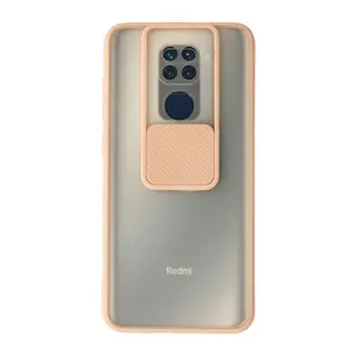 Xiaomi Redmi Note 9 Kılıf Palm Buzlu Kamera Sürgülü Silikon - Pembe