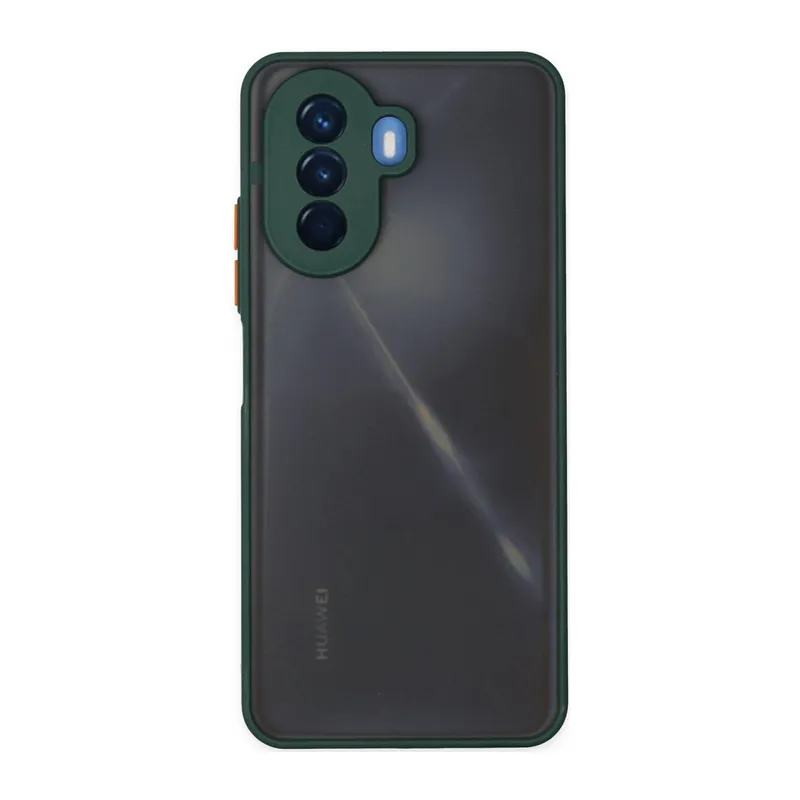 Huawei Nova Y70 Kılıf Montreal Silikon Kapak - Yeşil