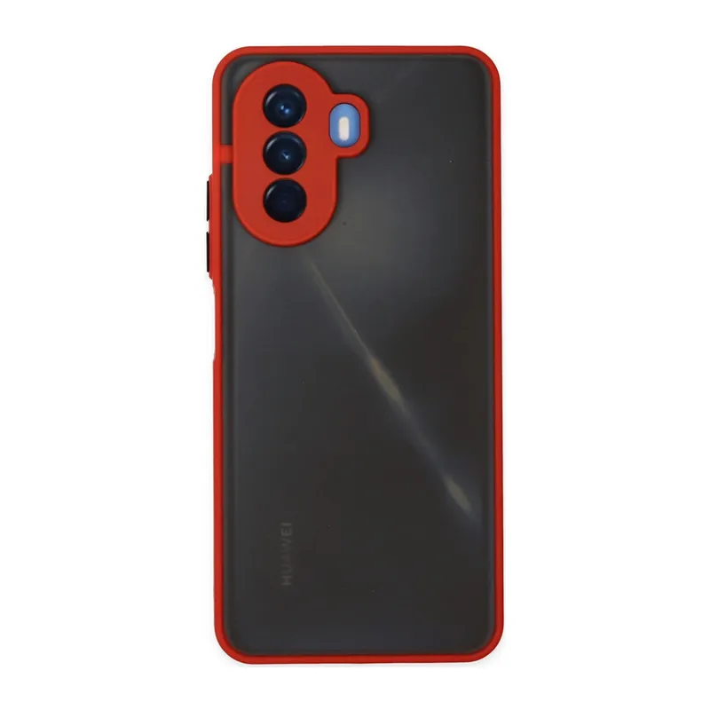 Huawei Nova Y70 Kılıf Montreal Silikon Kapak - Kırmızı