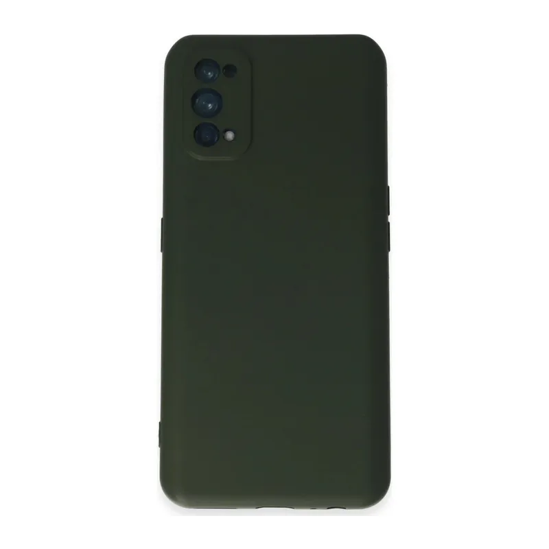 Realme 7 Pro Kılıf Nano İçi Kadife Silikon - Koyu Yeşil