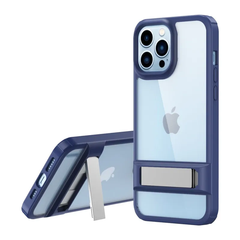 İphone 13 Pro Kılıf Rolet Stand Kapak - Lacivert