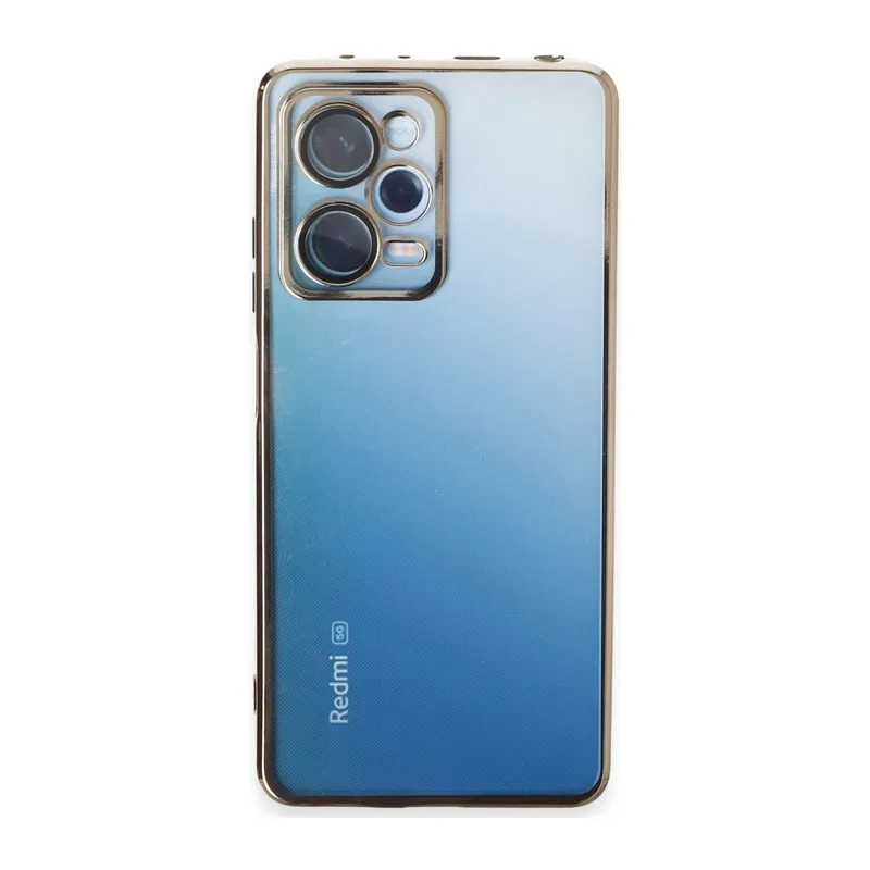 Xiaomi Redmi Note 12 Pro 5g Kılıf Razer Lensli Silikon - Gold