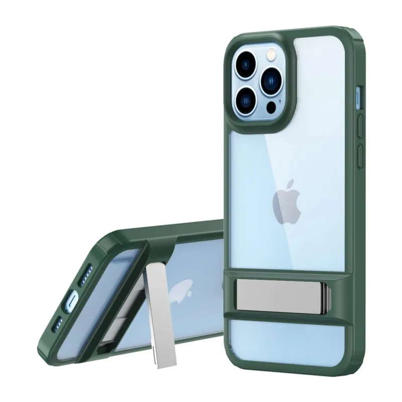 İphone 13 Pro Max Kılıf Rolet Stand Kapak - Yeşil