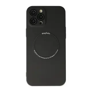 İphone 12 Pro Kılıf Jack Magneticsafe Lens Silikon - Siyah