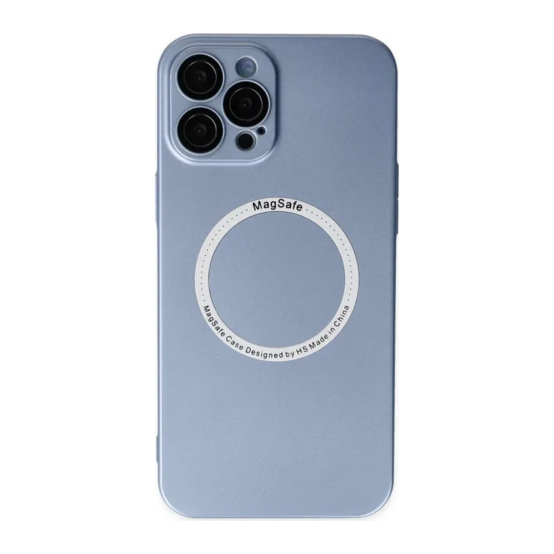 İphone 12 Pro Kılıf Jack Magneticsafe Lens Silikon - Sierra Blue