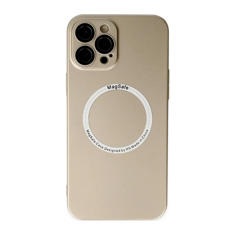 İphone 12 Pro Kılıf Jack Magneticsafe Lens Silikon - Gold