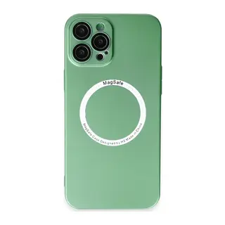 İphone 12 Pro Kılıf Jack Magneticsafe Lens Silikon - Yeşil