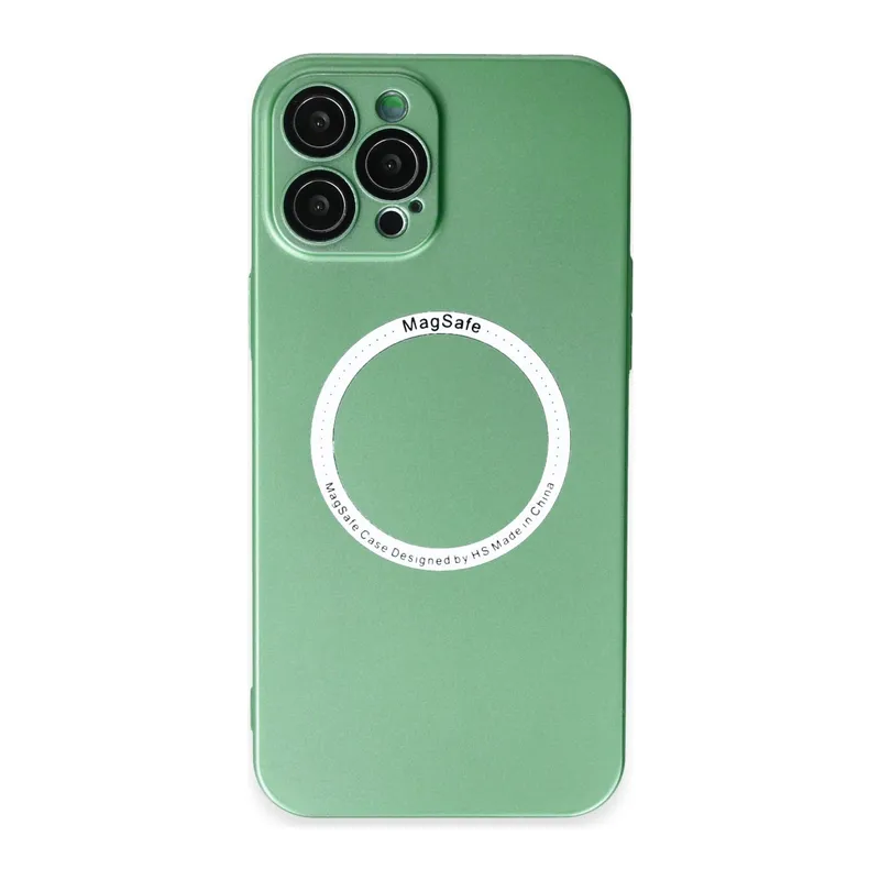 İphone 12 Pro Kılıf Jack Magneticsafe Lens Silikon - Yeşil