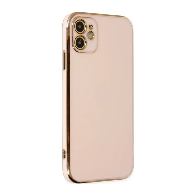 İphone 12 Kılıf Volet Silikon - Pembe