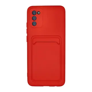 Galaxy A02s Kılıf Kelvin Kartvizitli Silikon - Kırmızı