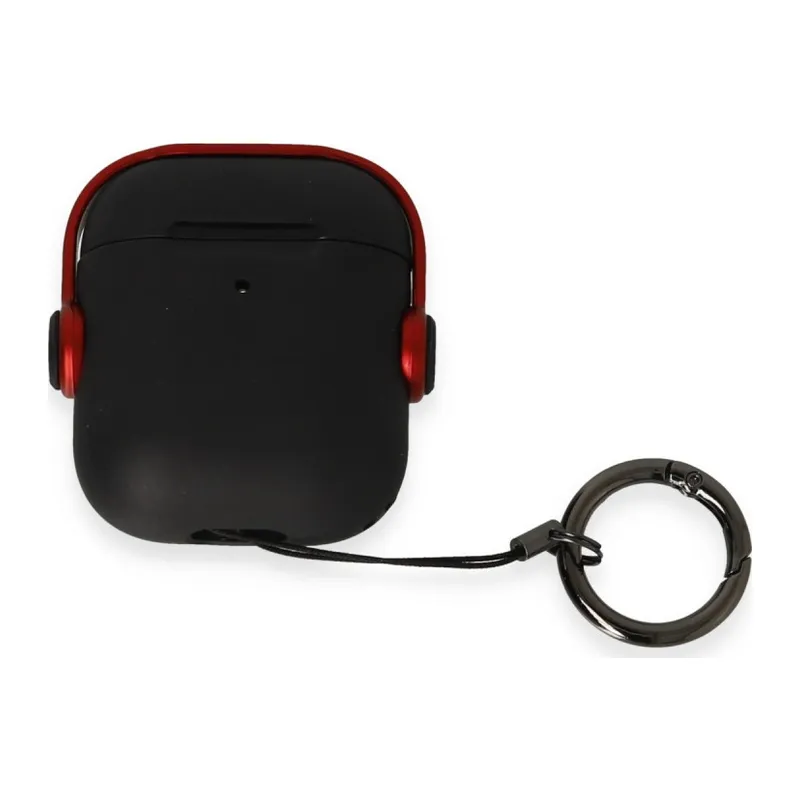 Airpods 2 (2.nesil) Cool Kılıf - Siyah-kırmızı