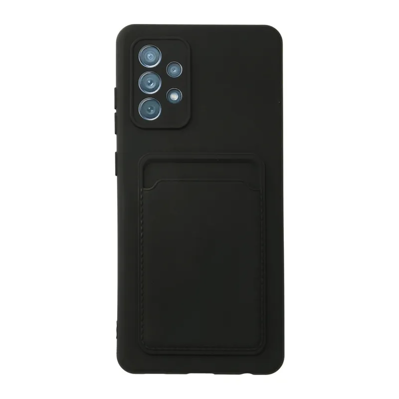 Galaxy A72 Kılıf Kelvin Kartvizitli Silikon - Siyah