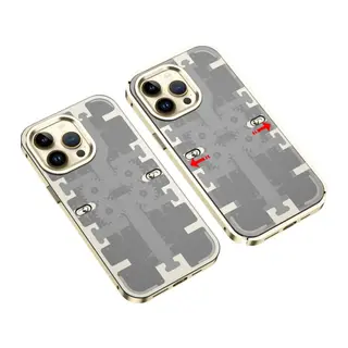 İphone 13 Pro Max Kılıf Mekanik Bumper Kapak - Gold