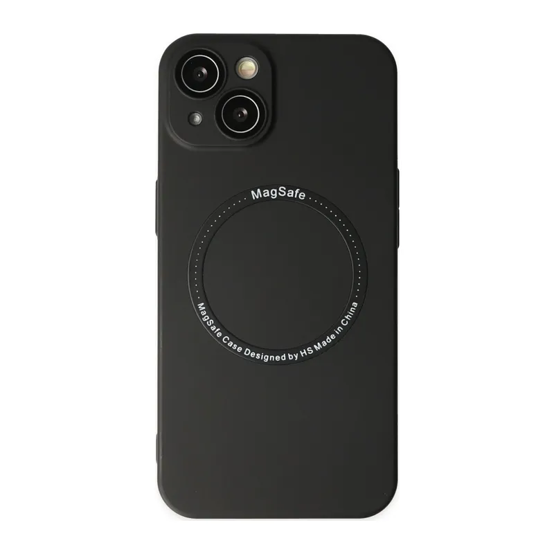 İphone 14 Plus Kılıf Jack Magneticsafe Lens Silikon - Siyah
